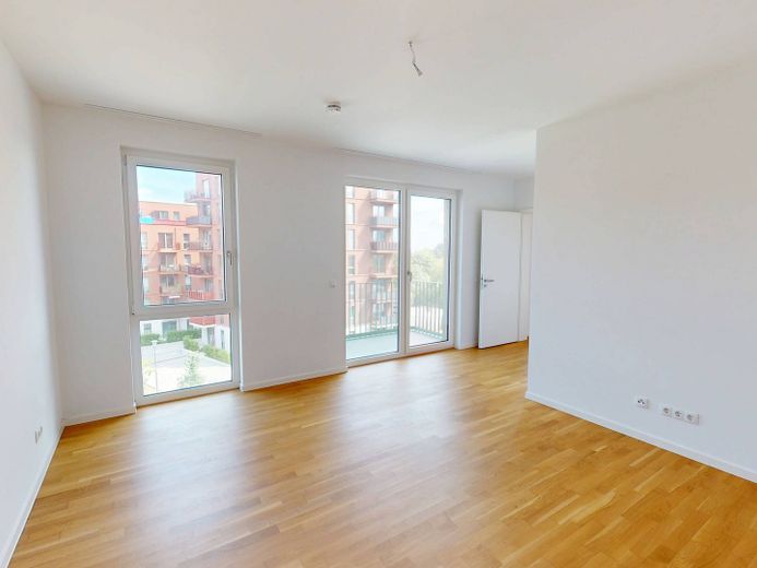 Geräumige 2-Zimmer-Wohnung mit EBK und 2 BALKONEN im Stadtquartier 'Ferdinand's Garden' – Ansicht I: Schlafzimmer