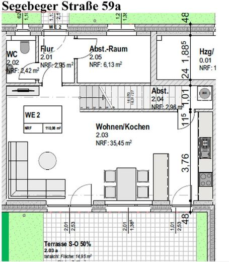 Neubau-Erstbezug: 5 Zimmer Reihenhaus, 110 m², Garten, Terrasse, Wallbox in Neumünster-Gadeland – Reihenmittelhaus Nummer 59a
