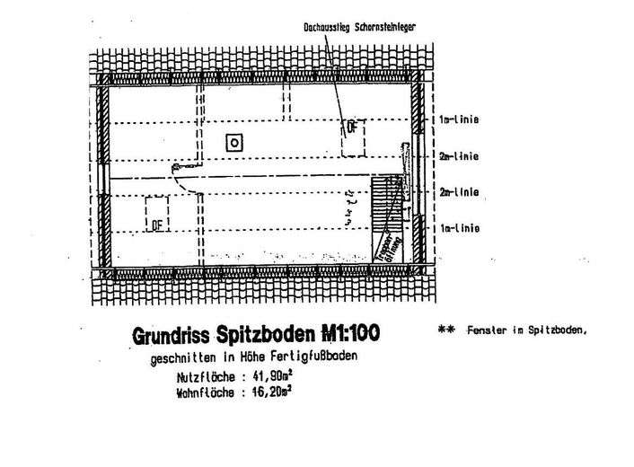 Grundriss Dachboden