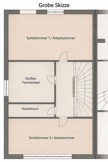 Reihenmittelhaus zu verkaufen – Grober Grundriss_1.Stock