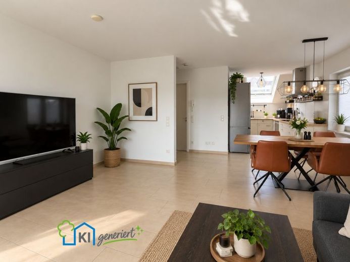 Aid.-Deufringen : lumineux appartement mansardé de 3 pièces avec balcon & entrée privative – Photo 1