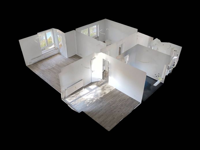 Modern 3-room apartment with BALCONY and plenty of space – 3D-Ansicht Grundriss