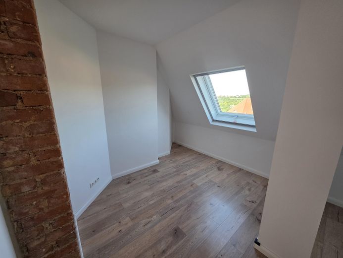 Unica a Lipsia – stravagante appartamento in torre presso il parco Abtnaundorfer con vista panoramica – Schlafzimmer