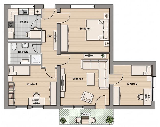 Volledig gerenoveerd 4-kamerappartement met balkon & lift – Foto 9