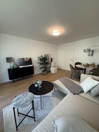 Provisionsfrei / Kernsanierte 3-Zimmer Wohnung in Wiesbaden-Schierstein mit Balkon & Stellplatz – Wohnzimmer
