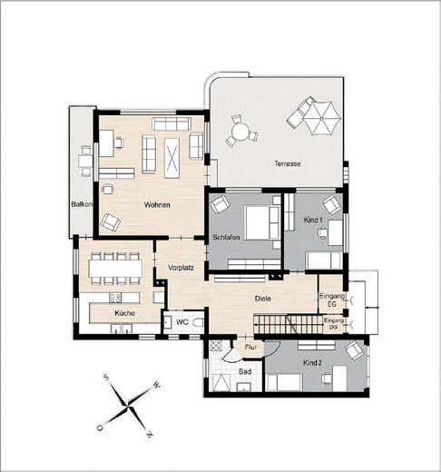 Grundriss EG Wohnung