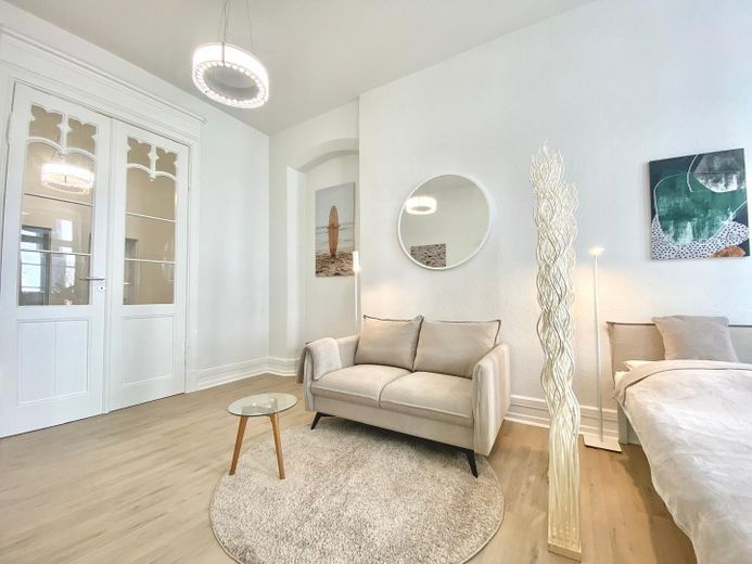 Cityappartment in Wismar – Wohn- und Schlafbereich