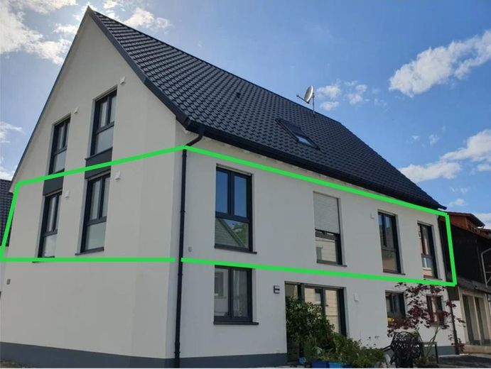 VERMIETET- TOP 3-Zi-NB Whg mit EBK (98 m²) KfW 40 sehr hell mit großem Balkon, in Top-Lage – Ansicht Nord West