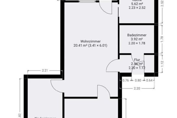 Appartamento di 3 locali con cucina componibile e balcone