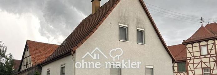 Te renoveren vrijstaande woning met schuur op een rustige locatie in Bretzfeld