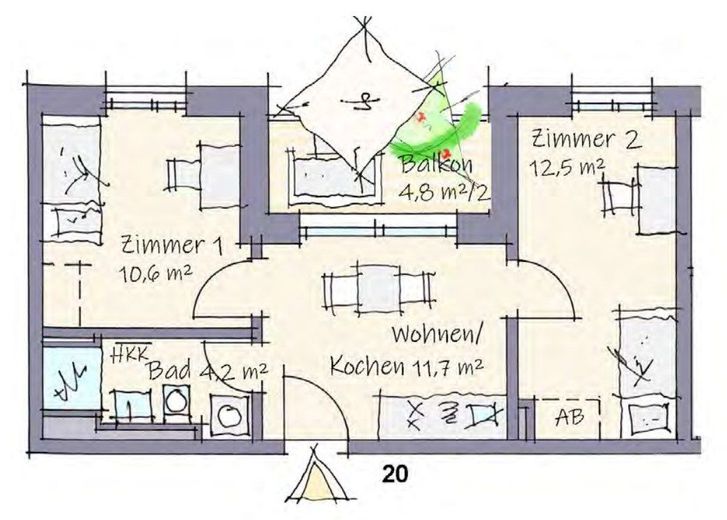 NEUBAU IM ERSTBEZUG IN PLAUEN - SÜDVORSTADT – Grundriss
