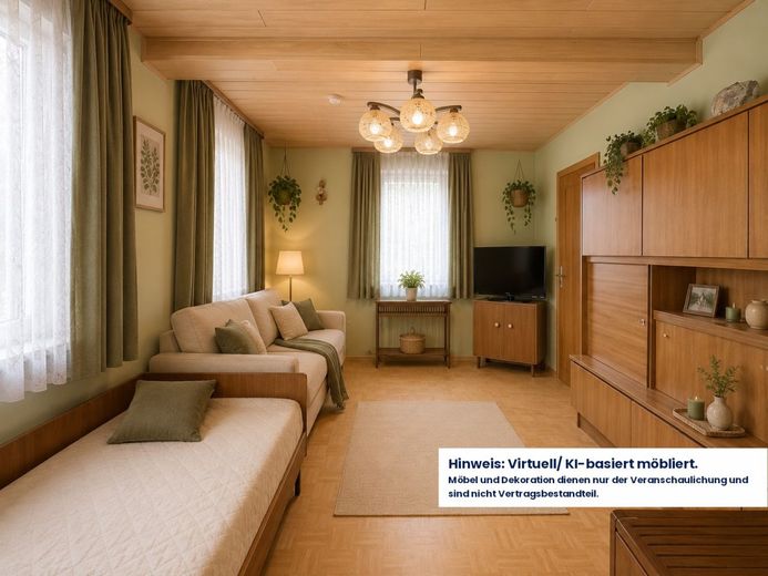 + محجوز + منزل سكني مع إمكانية توسعة، ومرآبين، والكثير من الإمكانات – KI-Wohnzimmer1