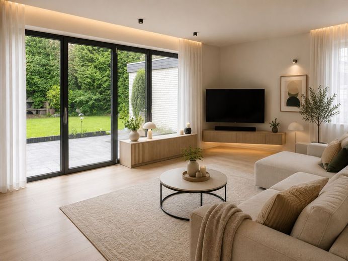 Wohnen auf einer Ebene - Ruhe, Natur und Privatsphäre – Beispielbild Home Staging zimmer