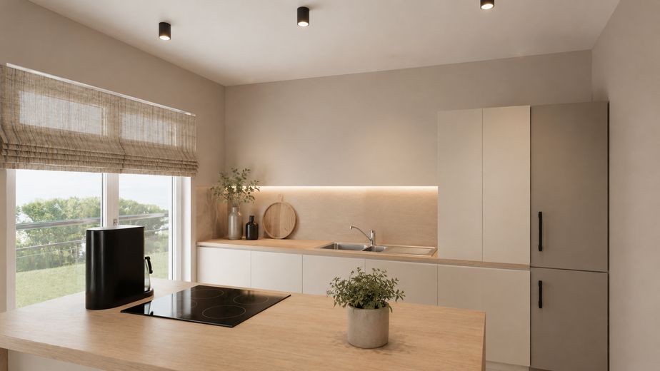 Familienfreundliche 5,5-Zi.-Maisonette in Ergenzingen – Balkon, TG-Stellplatz, ruhige Lage – Visualisierung 1. DG Küche