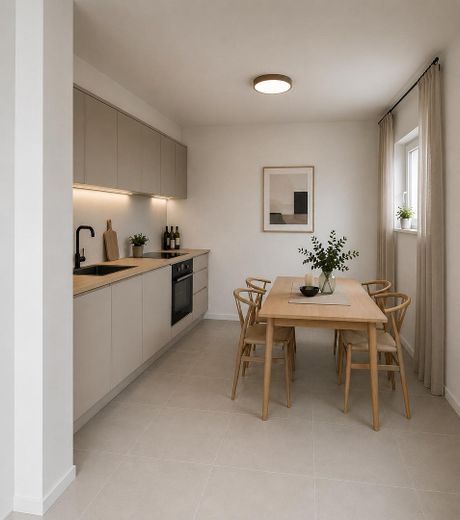 ERSTBEZUG - 2-Zimmer-Wohnung in bester Lage, Komfort und Ambiente im Neubau an der Klingenburg – Küche KI generiert