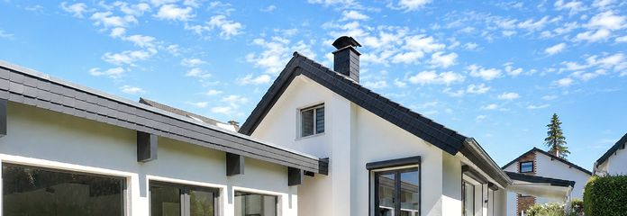 Moderna casa unifamiliare con ampliamento, camino, giardino e terrazza - fino a 260m² di superficie abitabile – Ansicht Garten