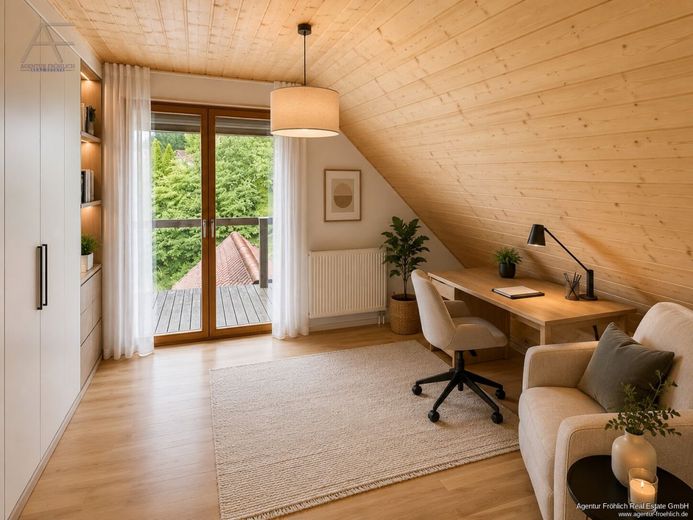 Fernblick statt Standard - Einfamilienhaus mit Potenzial in traumhafter Hanglage – Arbeitszimmer