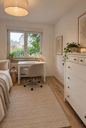 Frisch sanierte, vollmöblierte 3er-WG - Erstbezug – Kleines Zimmer 530 Euro all in