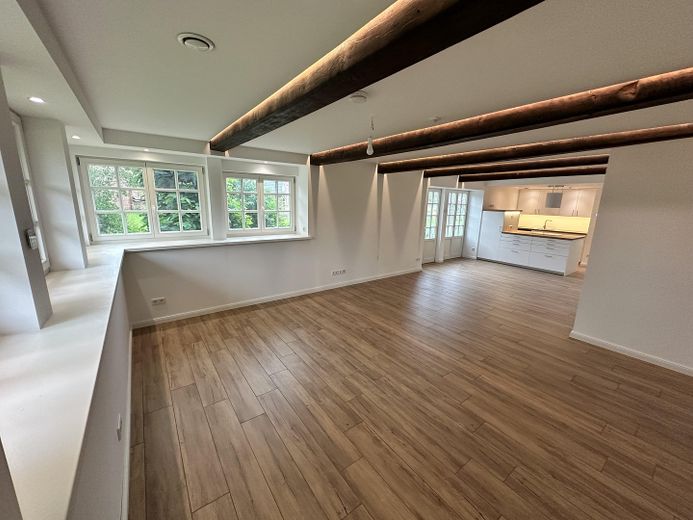hochwertiger Erstbezug im kernsanierten Bauernhaus - Maisonette unter Reet am Elbdeich – Wohnbereich