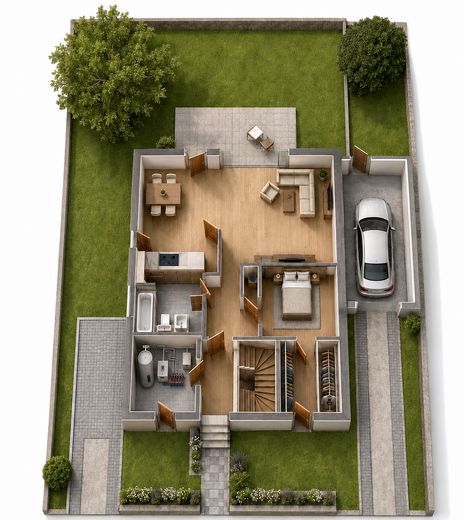 Top gelegene Erdgeschosswohnung mit Garten, individuell und altersgerecht gestaltbar – Foto 3