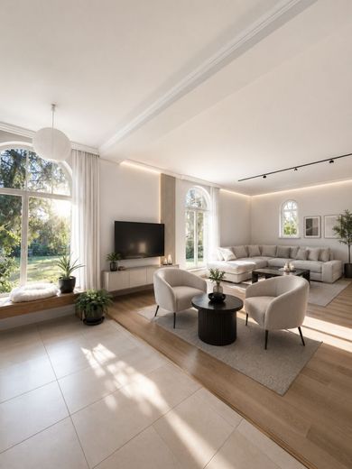 PROVISIONSFREI|Repräsentative Stadtvilla mit 3 Wohneinheiten, Dachterrasse &amp; Parkgrundstück – Wohnzimmer EG