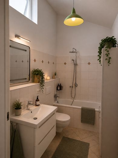 schöne lichtdurchflutete Dachterrassenwohnung in Germering, 3 Zi – provisionsfrei – Bad mit Fenster