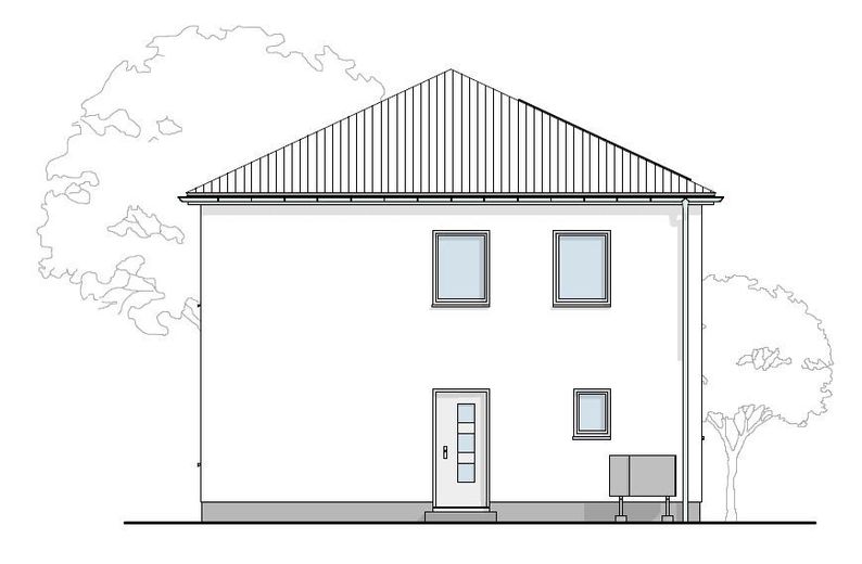 Ideal für junge Familien - Stadtvilla bauen / Inclusive Grundstück – Ansicht Ost