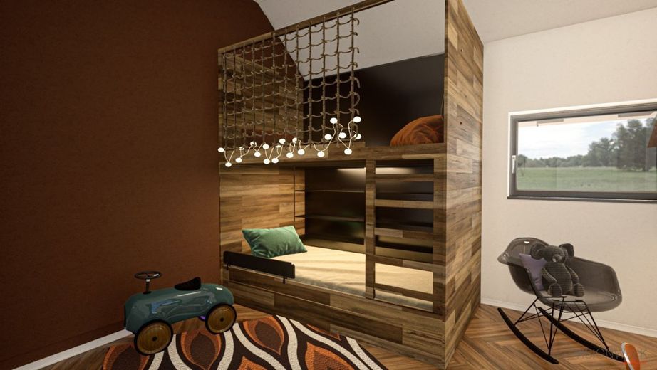 DOM O DOJRZAŁEJ ARCHITEKTONICZNIE I FUNKCJONALNEJ KONSTRUKCJI – Ansicht Kinderzimmer