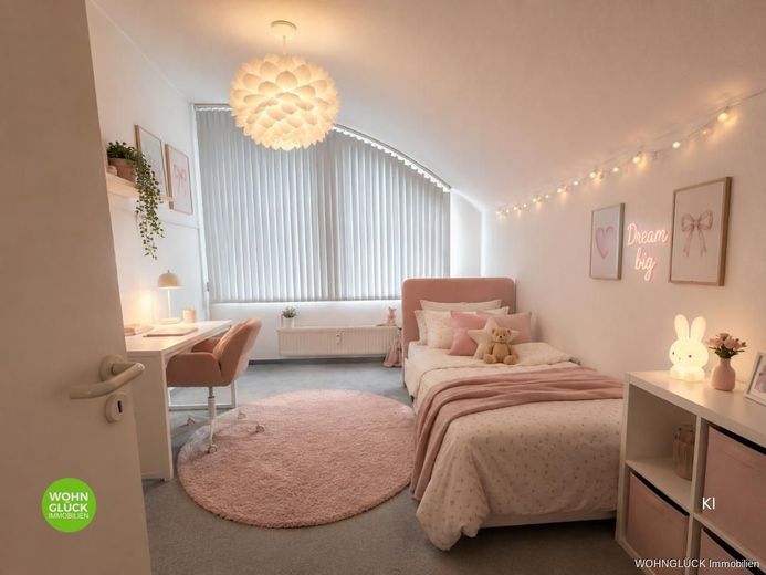 Bezaubernde Maisonette Wohnung mit Traumbalkon – Mädchenzimmer