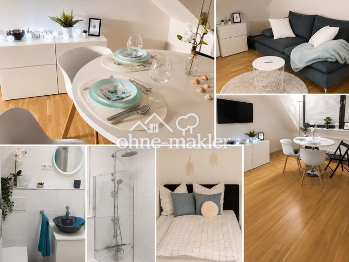 Helle möblierte 1-Zimmer-Dachgeschosswohnung in München-Trudering – Foto 1