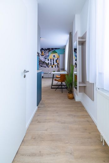 Attractive 1-room new-build apartment - Fully furnished - WE 79 – Wohnzimmer
