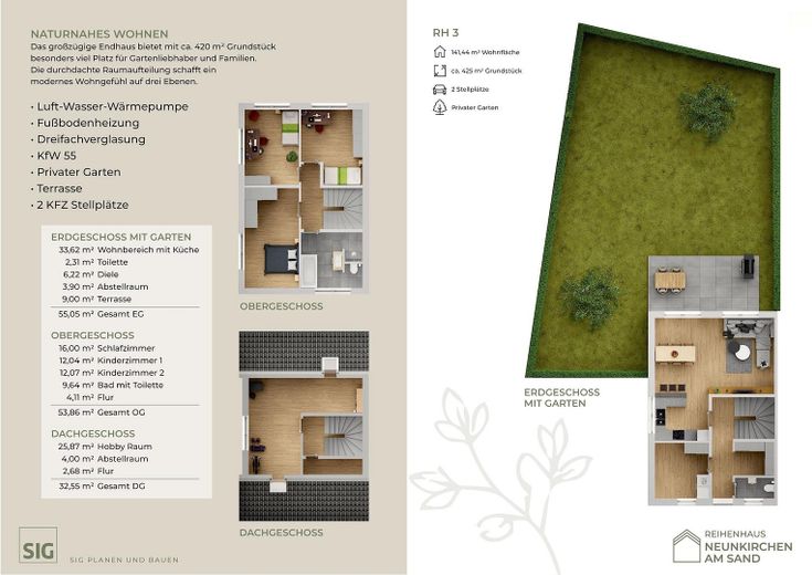 Neubau 3 domów szeregowych w Neunkirchen am Sand – Photo 6