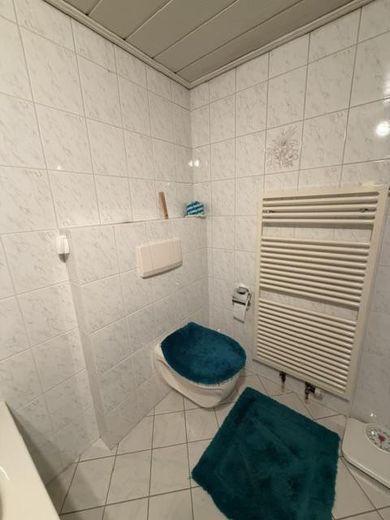 Large half-timbered house with extension – plenty of potential for animal lovers and self-employed professionals – Badezimmer Altbau
