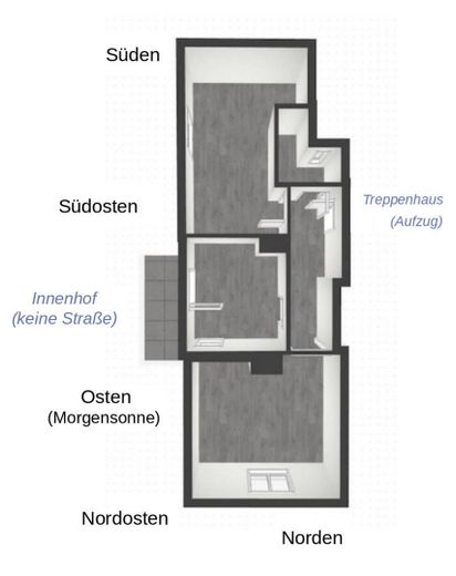 2 Zi - sanierter Altbau - ruhig, gut geschnitten und unbefristet - Küche/Balkon - 2.OG mit Aufzug – Foto 19