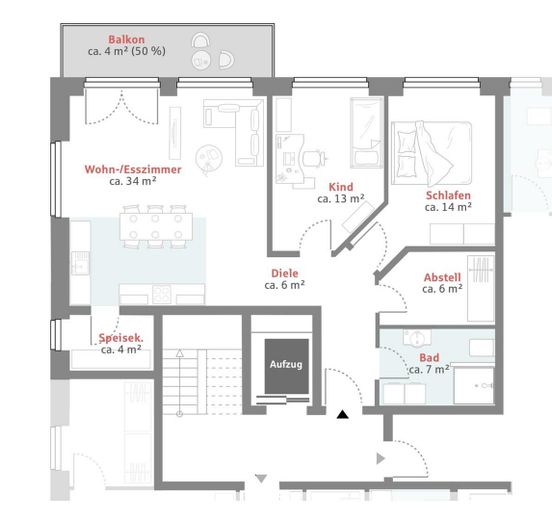 Appartement accessible de 3 pièces – Photo 8