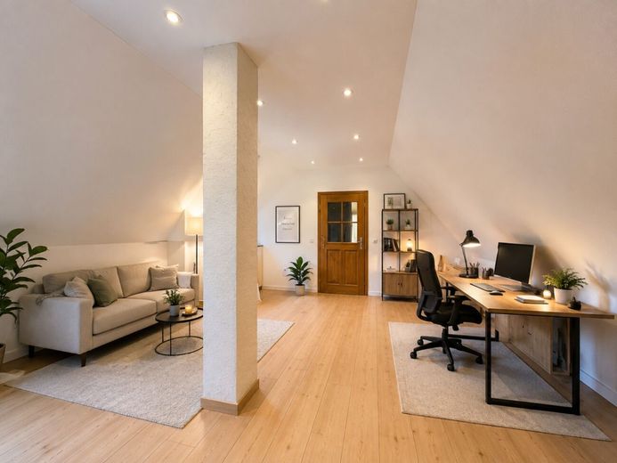 Historische Architektur mit Raum für Visionen – möglicher Homeoffice Bereich DG KI