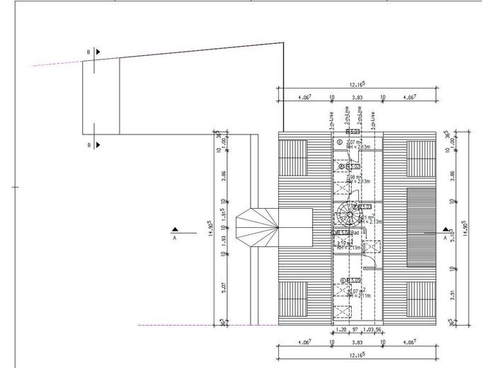 Exklusive Maisonette-Wohnung mit großer Dachterrasse – Grundriss Ebene 2