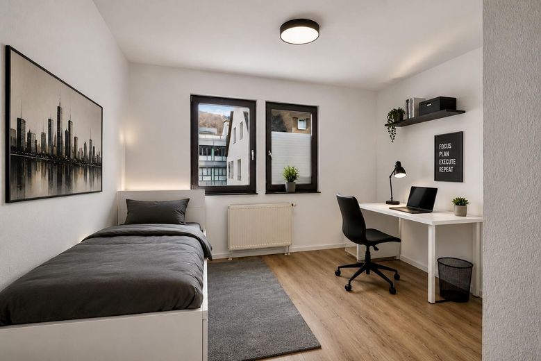 1-Zimmer-Wohnung im Zentrum von Oberkochen – Einrichtungsbeispiel