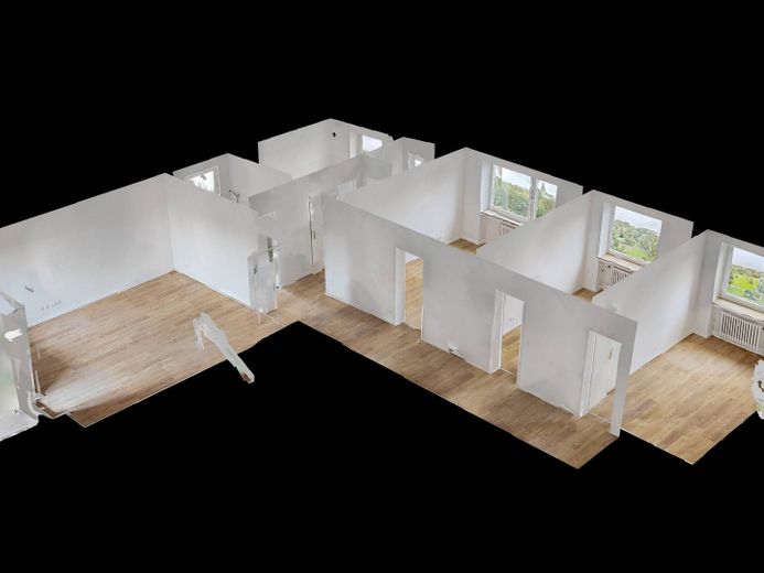 Moderno appartamento con 4 locali, BALCONE e vasca da bagno a Lübeck-Buntekuh – 3D-Ansicht Grundriss