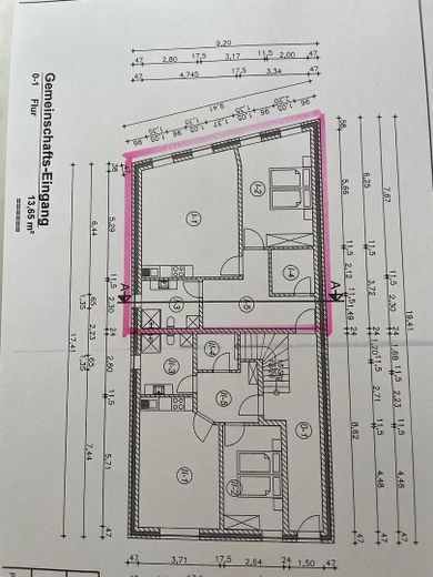 Grundriss Wohnung 1