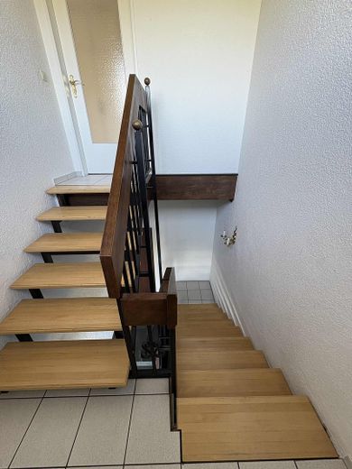 Exklusives Wohnen mit Garten, Neubezug n.Renovierung mit 2 großzügigen Balkonen –  Treppenhaus Eingangstür
