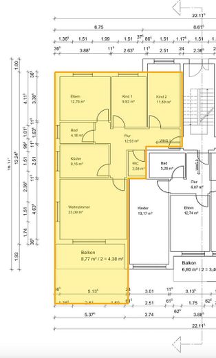Viel Platz für den Alltag: 4-Zimmer-Wohnung in Gustavsburg – Grundriss