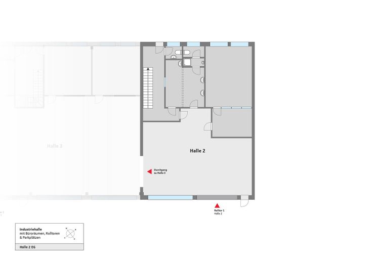 Grundriss Halle 2 EG