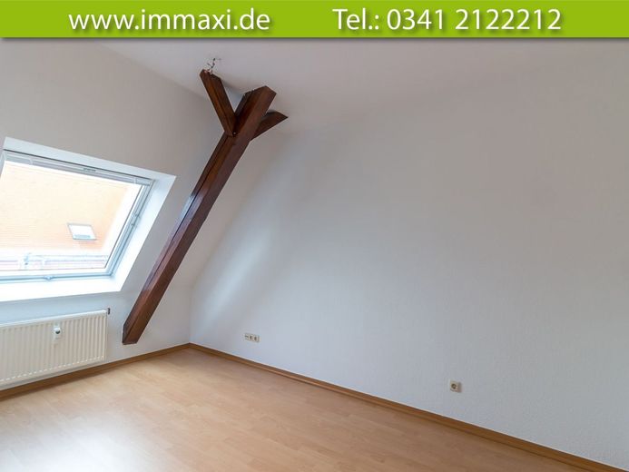 EUTRITZSCH + 2 RAUM DACHGESCHOSS WOHNUNG + FREI AB 01.08.2026 – Schlafzimmer Beispiel Referenzwohnung