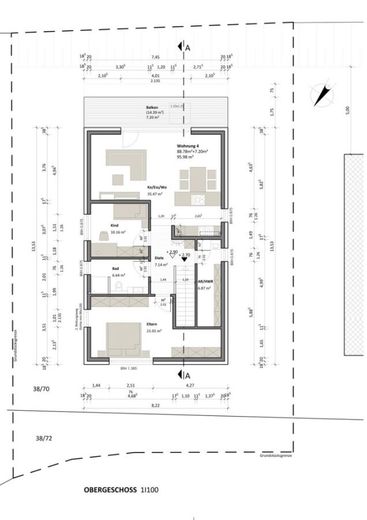 Energetisch optimierte Neubauwohnung, Penthouse,  Panoramaausblick, provisionsfrei – WHG 4 im OG, Penthouse