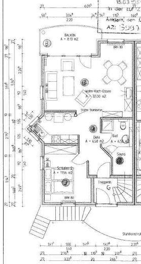 Grundriß Wohnung 3, 1. OG