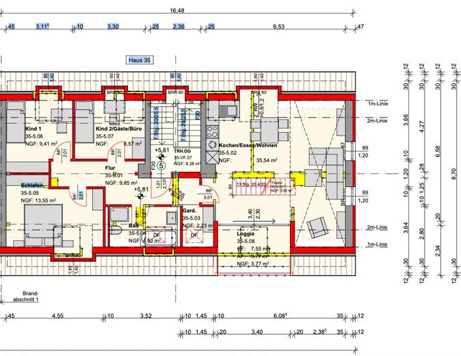 Tolle Familienwohnung mit Dachterrasse und Galerie in der Anhalt-Siedlung – Grundriss