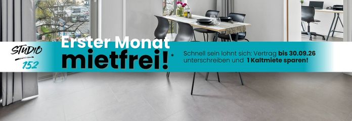 STUDENTS ONLY: Studio 152 - 2er-WG mit EBK, ALL-IN-MIETE, UVM. im Wiesbadener Rheingauviertel – Ansicht I: Wohn- und Essberei…