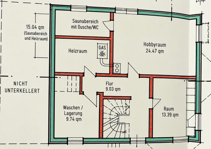 مساحة رحبة وإمكانات عديدة – منزل استثنائي متعدد الاستخدامات – Schematischer Grundriss UG