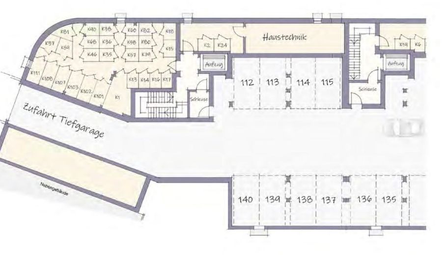 NEUBAU IM ERSTBEZUG IN PLAUEN - SÜDVORSTADT – Untergeschoss Tiefgarage